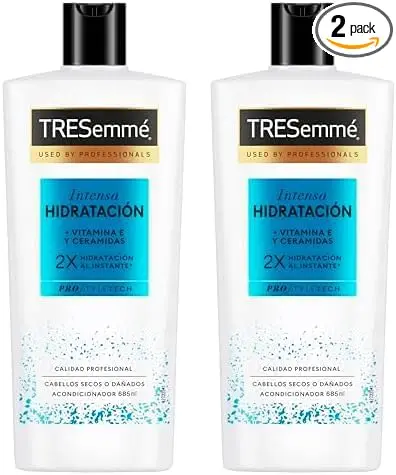 TRESemmé Acondicionador Hidratación Intensa (Pack de 2x685ml). Nutre y fortalece el pelo seco o dañado con Vitamina E, Aminoácidos y Ceramidas para un acabado de peluquería.