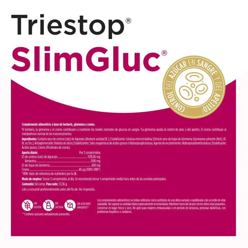 Triestop SlimGluc - 60 comprimidos - Eladiet