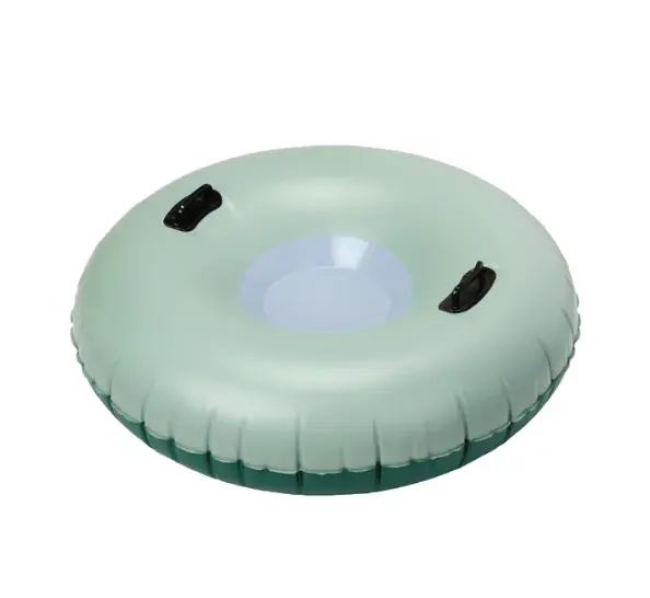 Trineo inflable redondo en tonos verdes