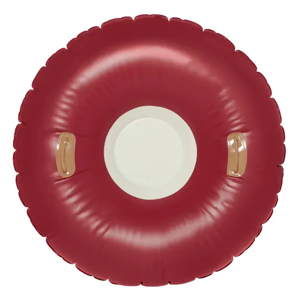Trineo inflable redondo rojo y verde