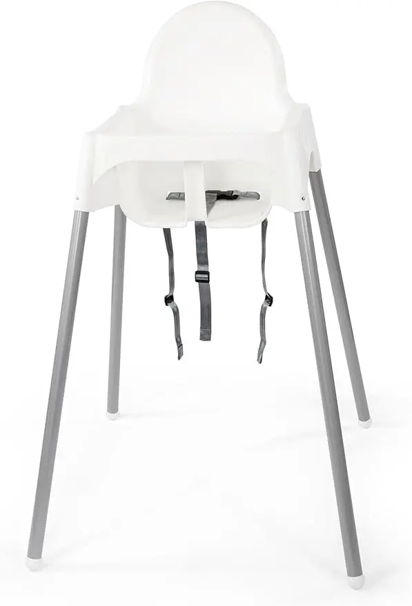 Trona para Bebé IKEA ANTILOP en color blanco, una silla alta segura y funcional con cinturón de seguridad incluido, fácil de desmontar, transportar y limpiar.
