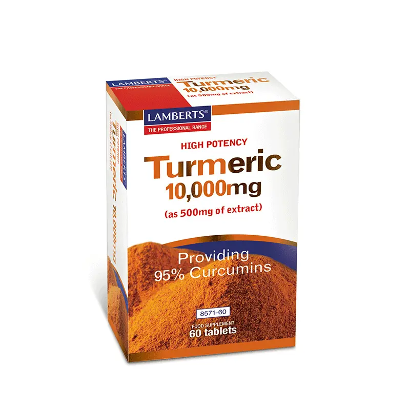 TURMERIC, CÚRCUMA 10.000mg. (95% DE CÚRCUMINA) 60 TAB - LAMBERTS