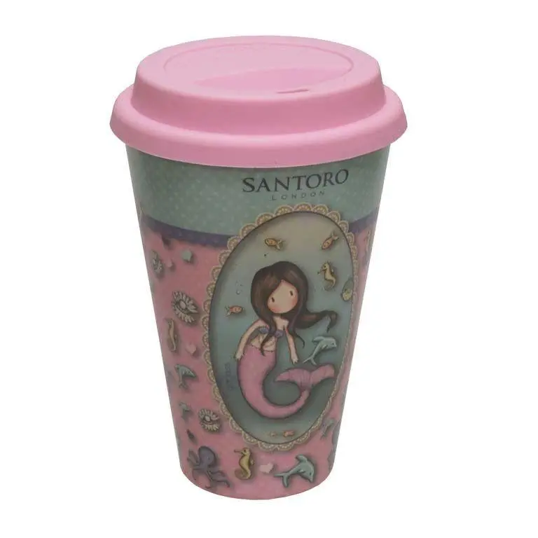Vaso bambú con tapa de silicona en caja de Gorjuss 'So Nice To Sea You'