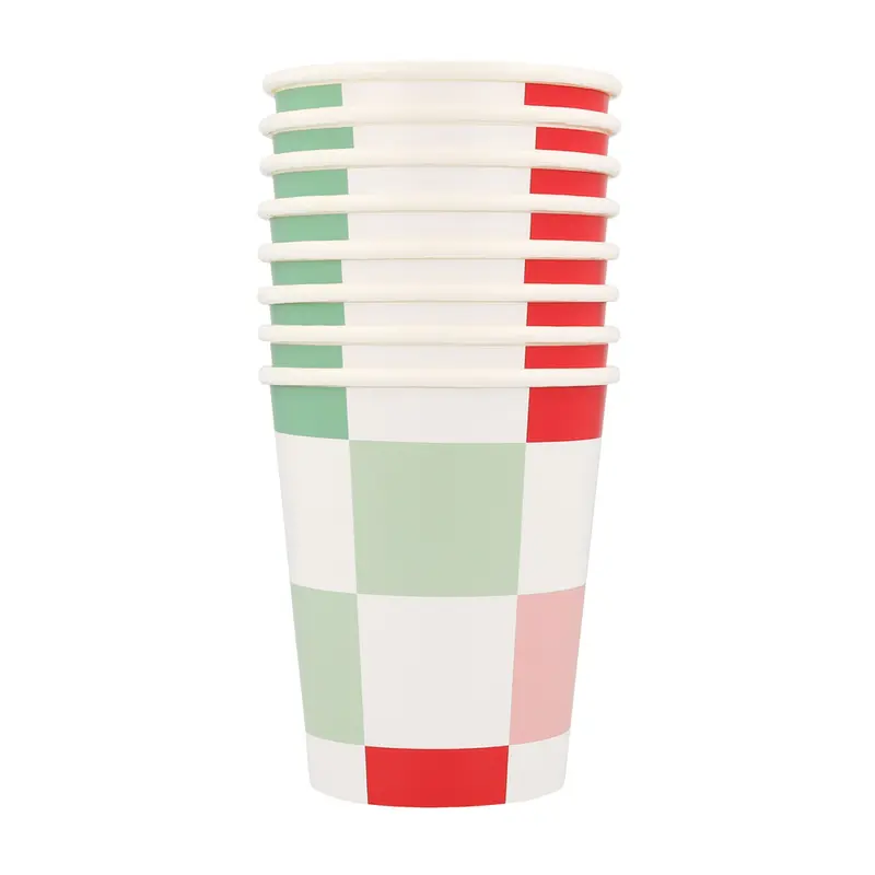 Vasos a cuadros