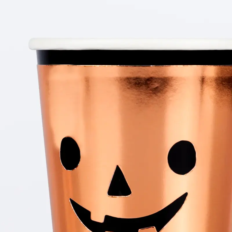 Vasos Carita Calabaza halloween cobre