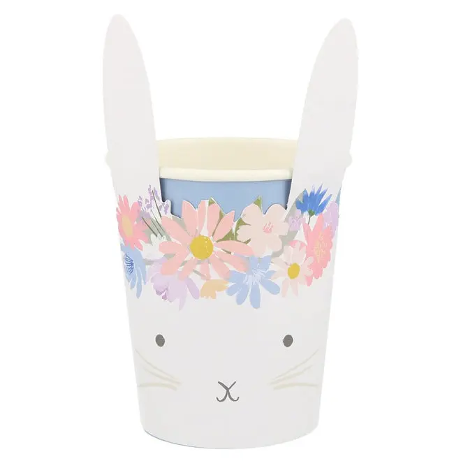 Vasos de conejito floral