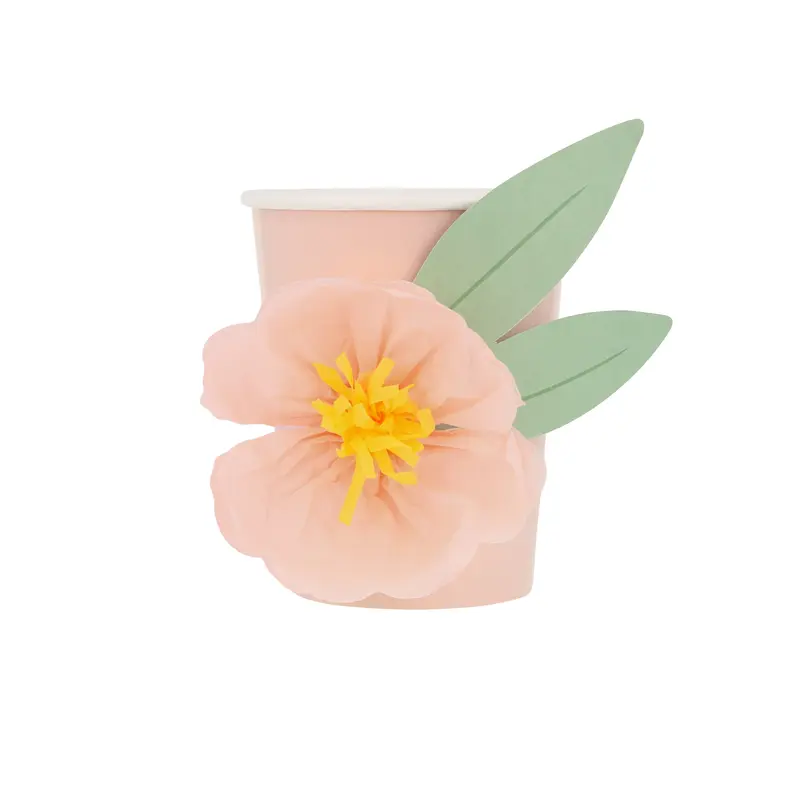 Vasos de flores de papel