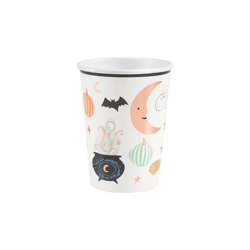Vasos de Papel Personajes de Halloween (x8)