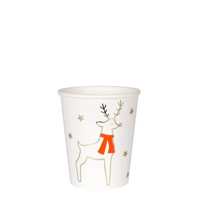 Vasos de renos y estrellas