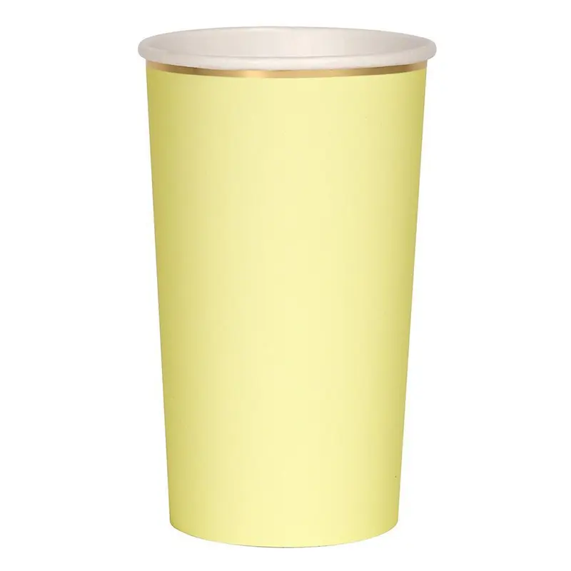 Vasos grandes amarillos