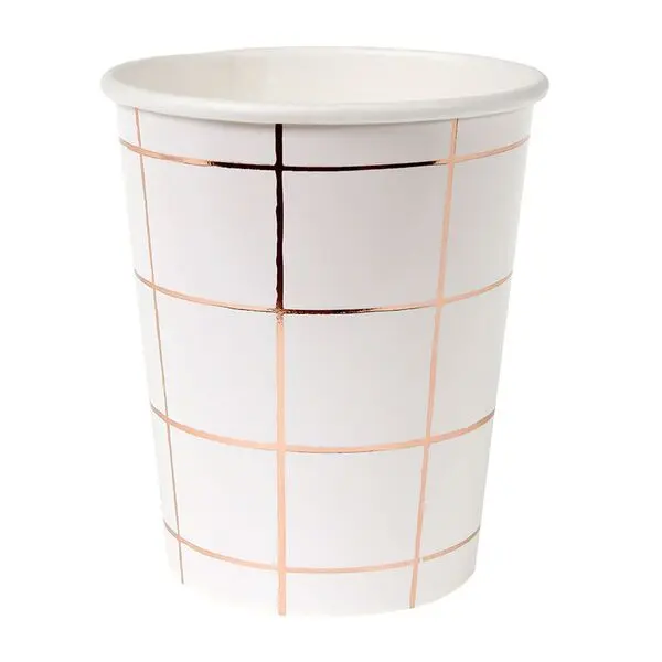 Vasos Grid Oro Rosa