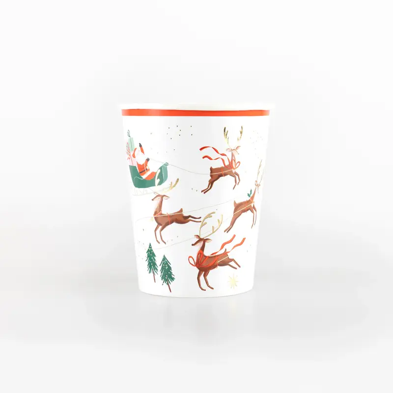 Vasos Papá Noel, Trineo y Reno – Meri Meri