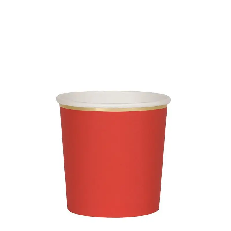 Vasos pequeños rojos