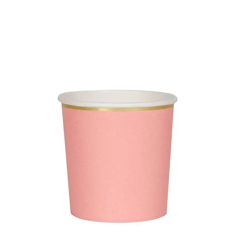 Vasos pequeños rosas salmón