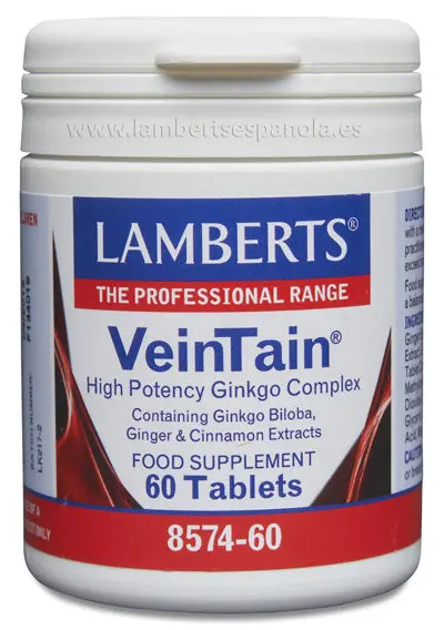 VeinTain® con extractos de Ginkgo Biloba, Canela y Jengibre