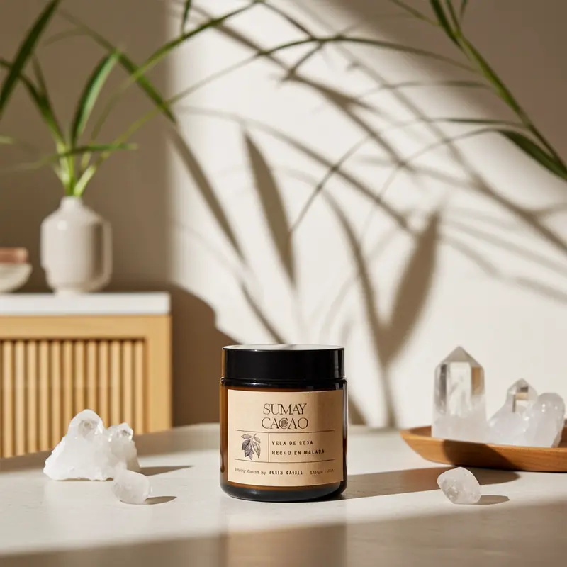 Vela Artesanal de Soja – Hecha a Mano en Málaga (Sumay Cacao)