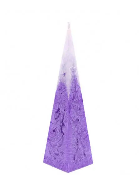 Vela Pirámide vegetal Tonos blanca lila - CanVela