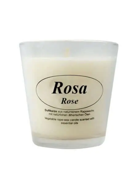 Vela vegetal perfumada Rosa