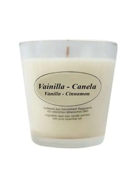 Vela vegetal perfumada Vainilla canela