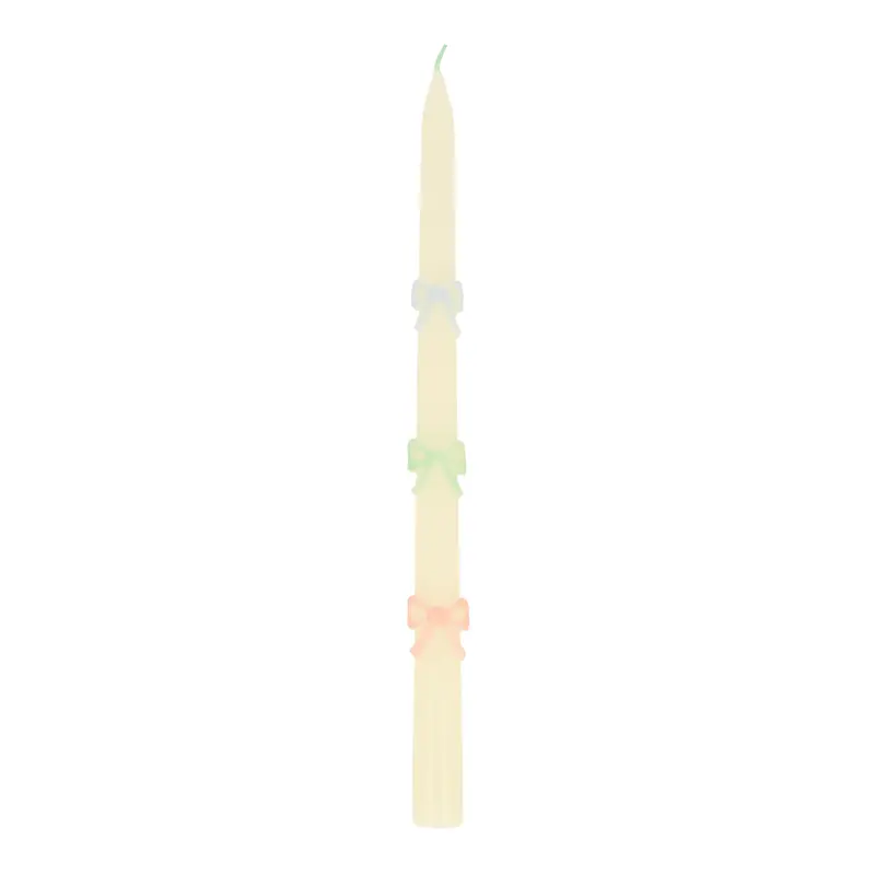 Velas con lacitos multicolor