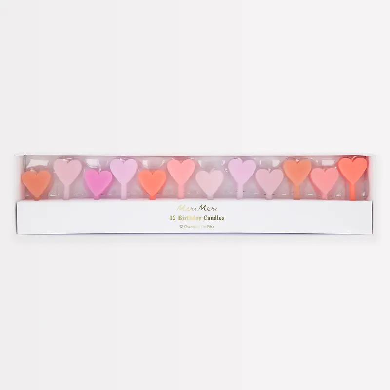 Velas de corazón rosas