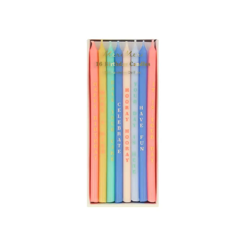 Velas de cumpleaños multicolor