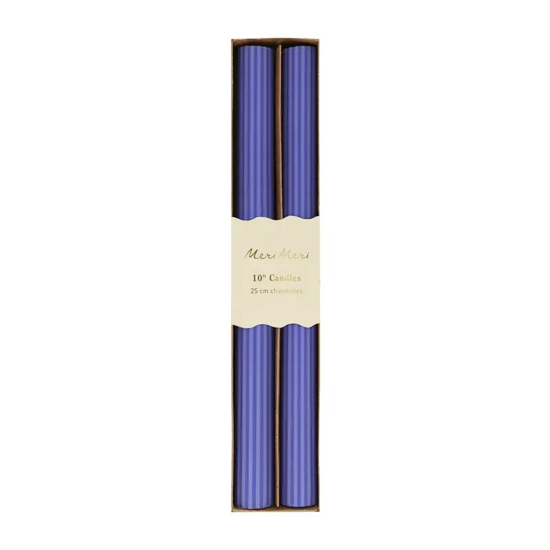 Velas de mesa azules