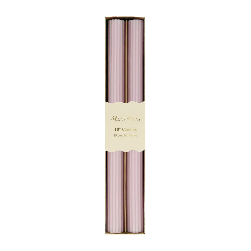 Velas de mesa moradas