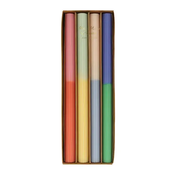 Velas de Mesa Multicolor – Pack 4