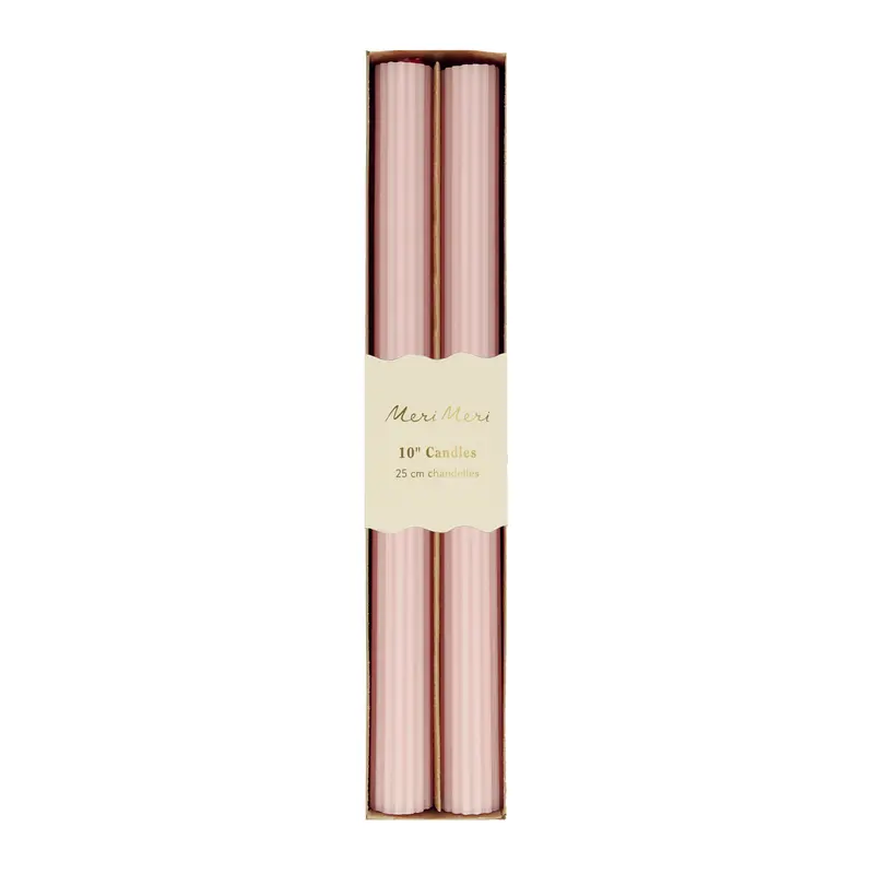 Velas de mesa rosas