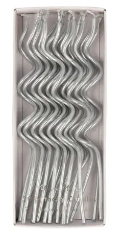 Velas de plata swirly