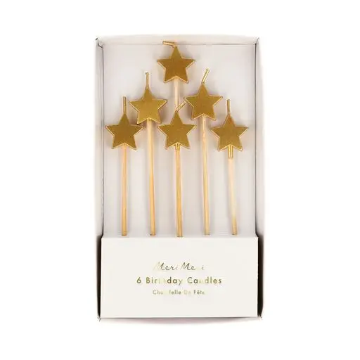 Velas estrella doradas