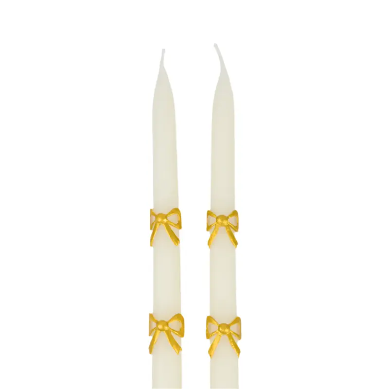 Velas Gold Bow Taper