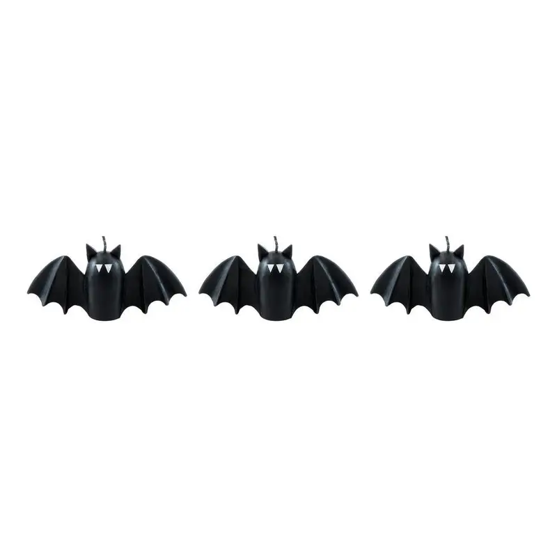 Velas Murciélago Negras de Halloween (x3)