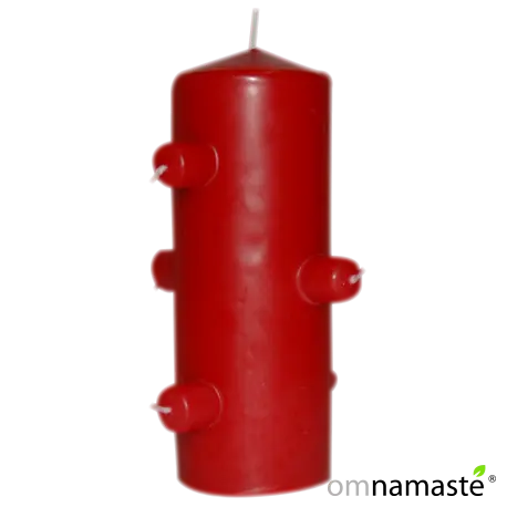 Velón 7 Mechas rojo