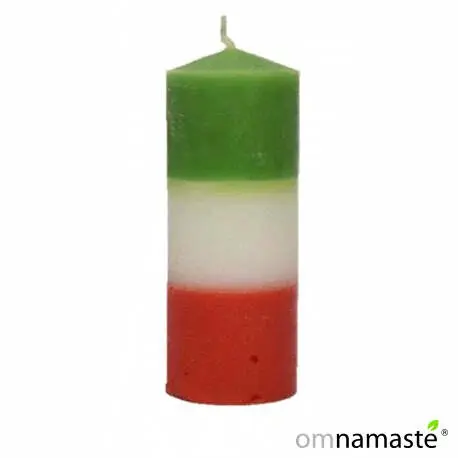 Velón Verde Blanco y Rojo