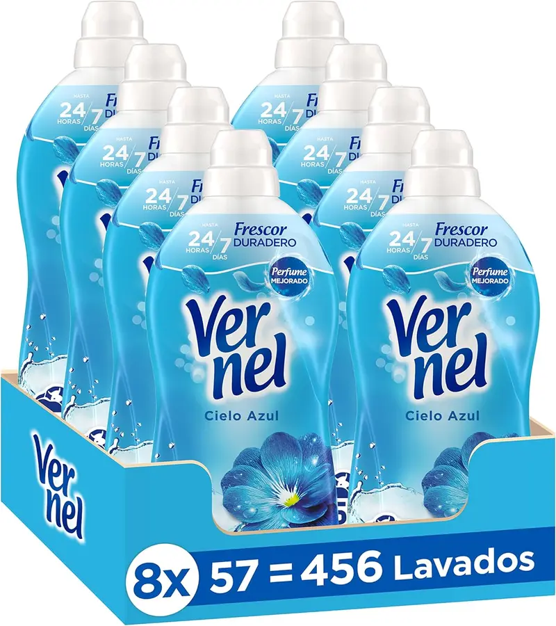Vernel Suavizante Cielo Azul (Mega Pack 8x57 Lavados)
