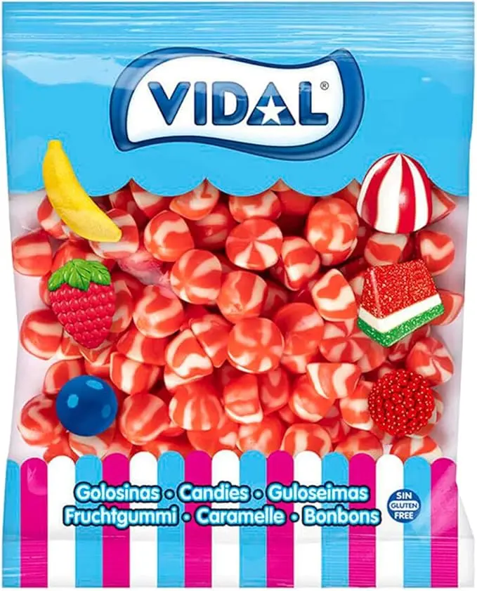 Vidal Caramelos de Goma Twist Fresa y Nata (Bolsa 1,5kg)
