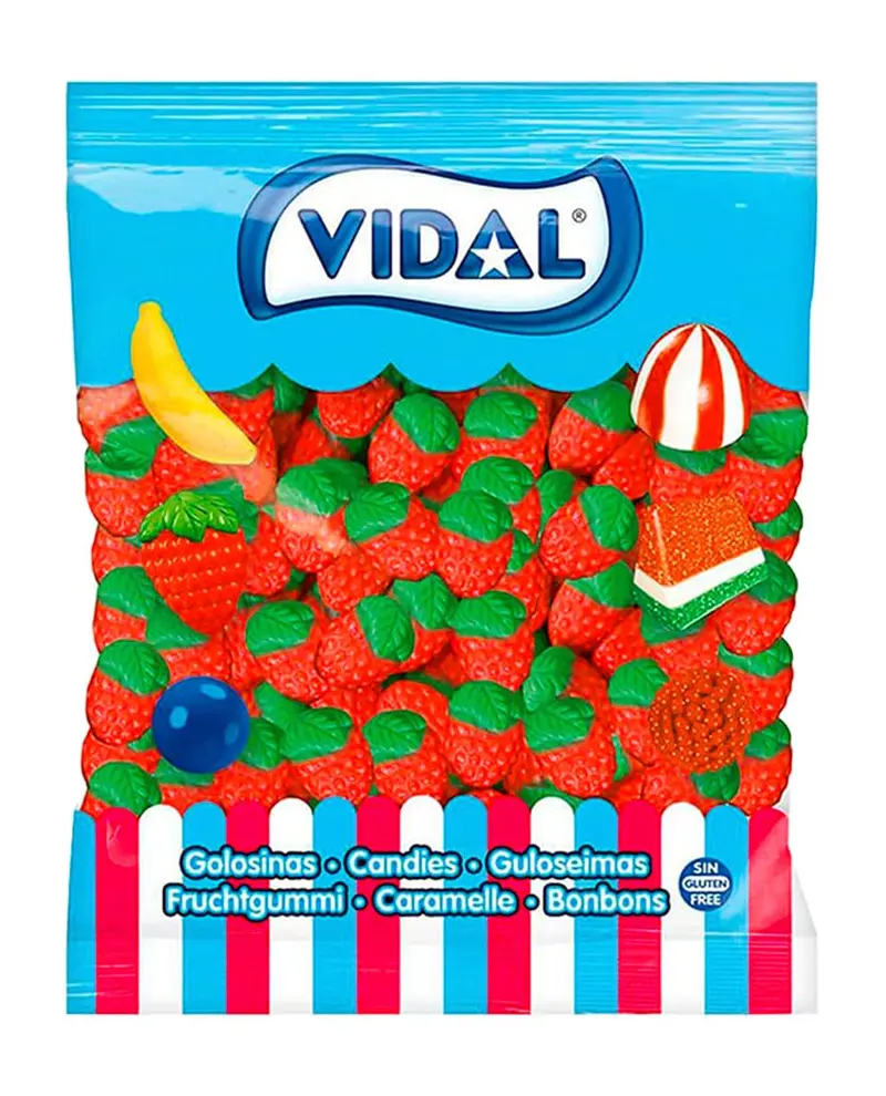 Vidal Golosinas Fresas Silvestres (Bolsa 1kg)