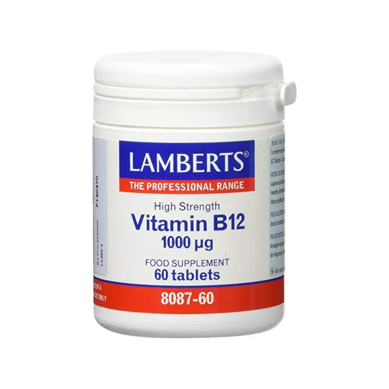 Vitamina B12, 1.000 mcg, 60 comp. - Lamberts