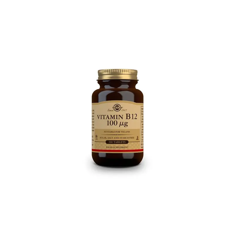 Vitamina B12 100µg (Cianocobalamina) - 100 comprimidos - Solgar