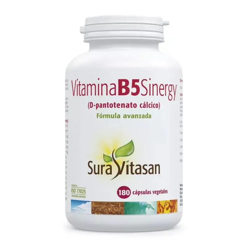 Vitamina B5 Sinergy - 180 cápsulas - Sura Vitasan