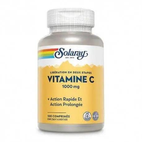 Vitamina C 1000mg - 100 comprimidos - Solaray