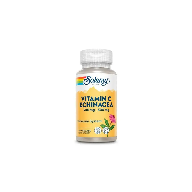 Vitamina C 500mg y Equinácea 300mg - 60 vegecápsulas - Solaray