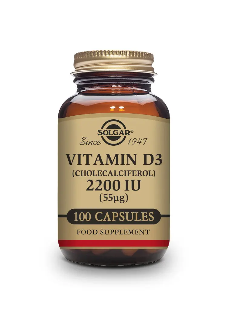 Vitamina D3 2200 UI (55 ?g) (Colecalciferol) - 100 cápsulas vegetales