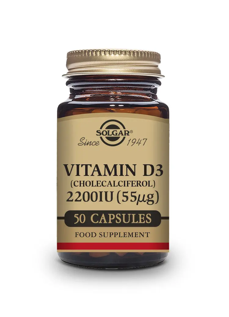 Vitamina D3 2200 UI (55 ?g) (Colecalciferol) - 50 cápsulas vegetales