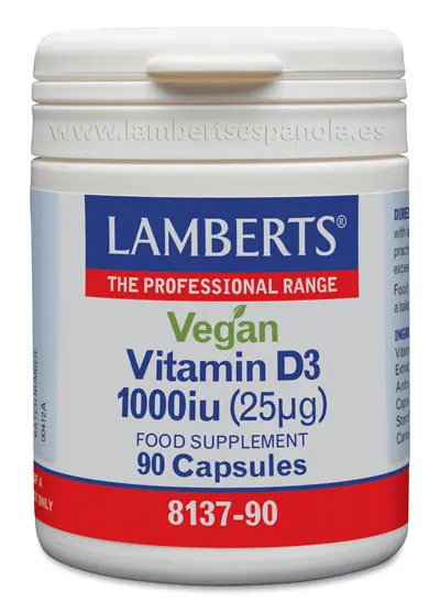 Vitamina D3 Vegana 1000 UI (25 µg) como colecalciferol