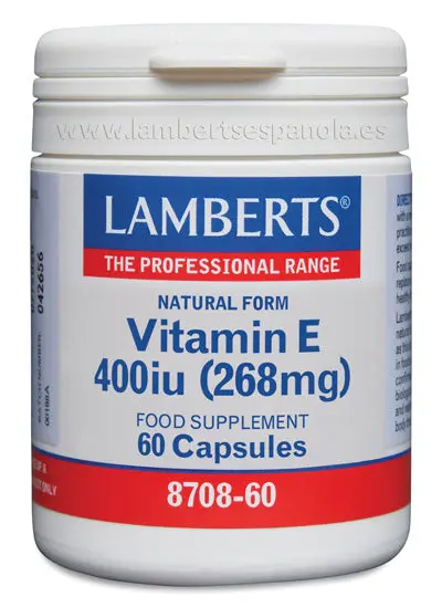 Vitamina E Natural 400 UI (268 mg) como d-alfa tocoferol