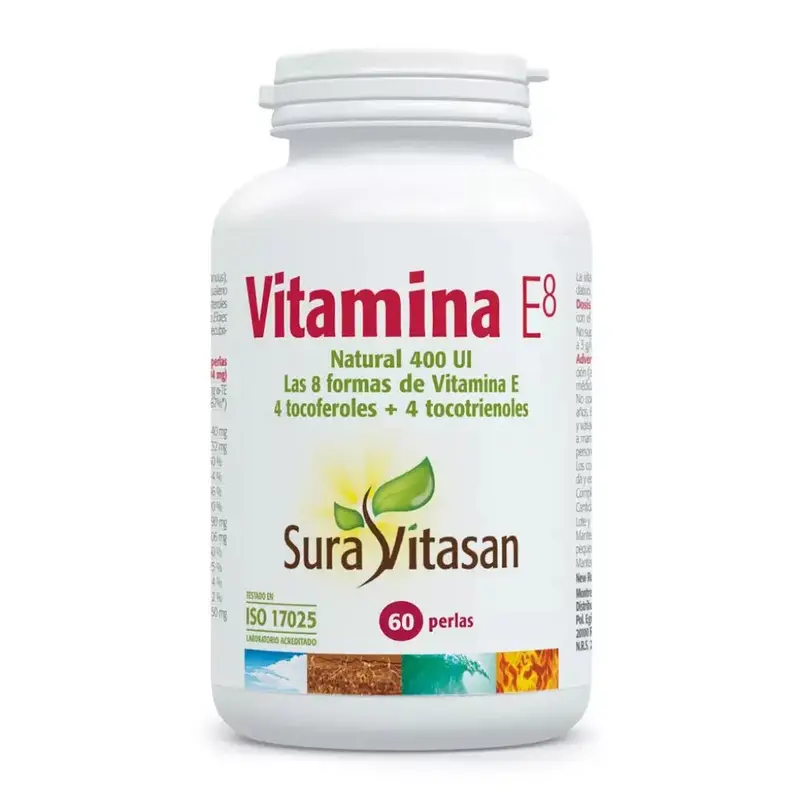 Vitamina E8 400UI - 60 perlas - Sura Vitasan