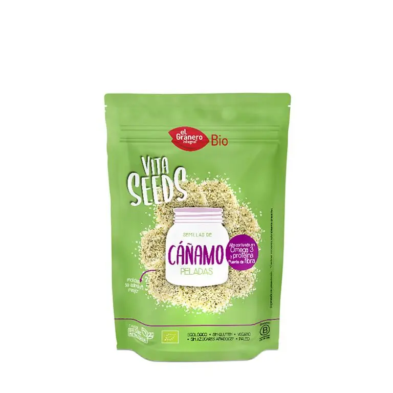 Vitaseeds semillas de cáñamo pelado BIO, 200 g - EL GRANERO INTEGRAL
